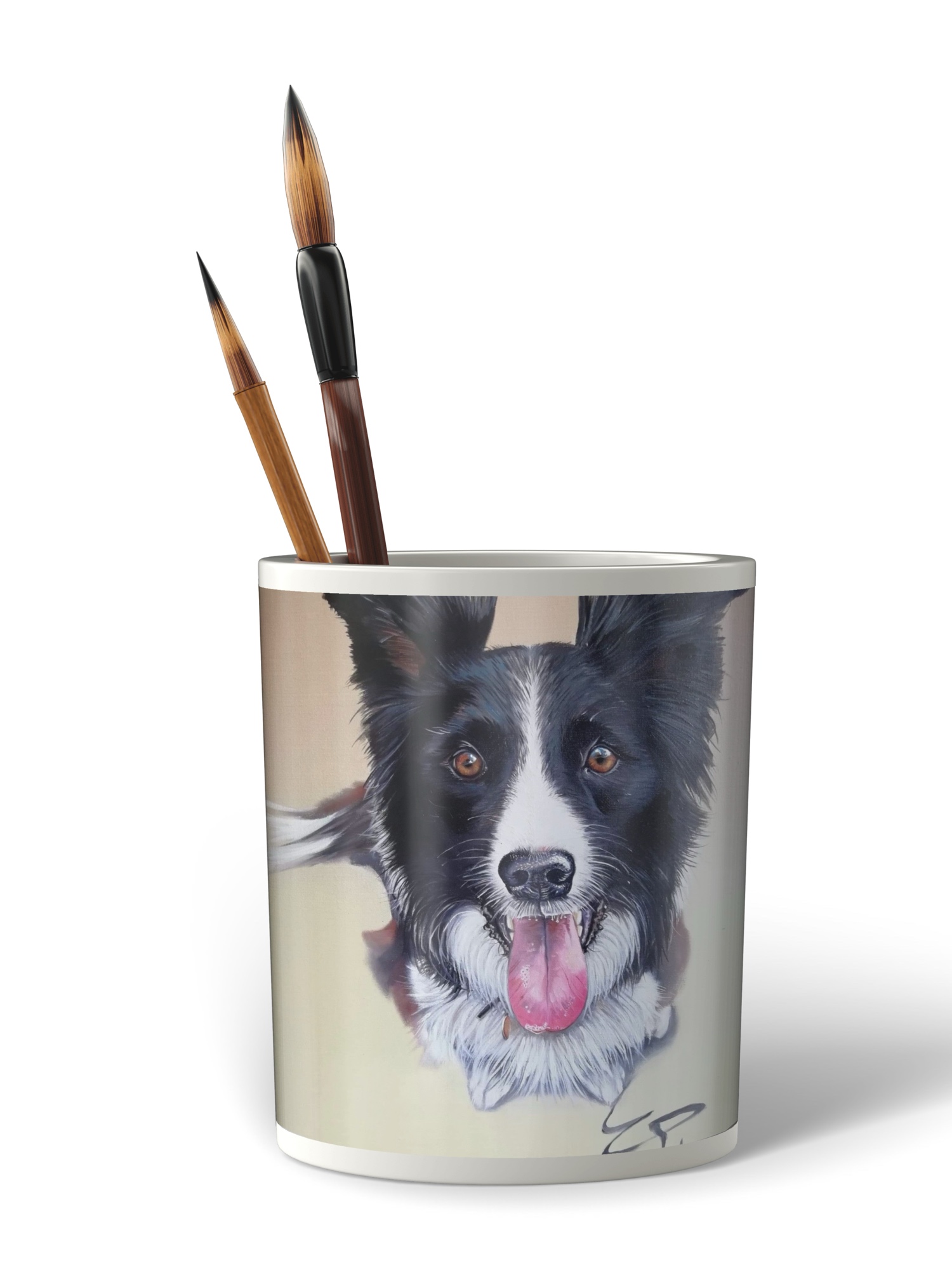 Desk item with pet portrait