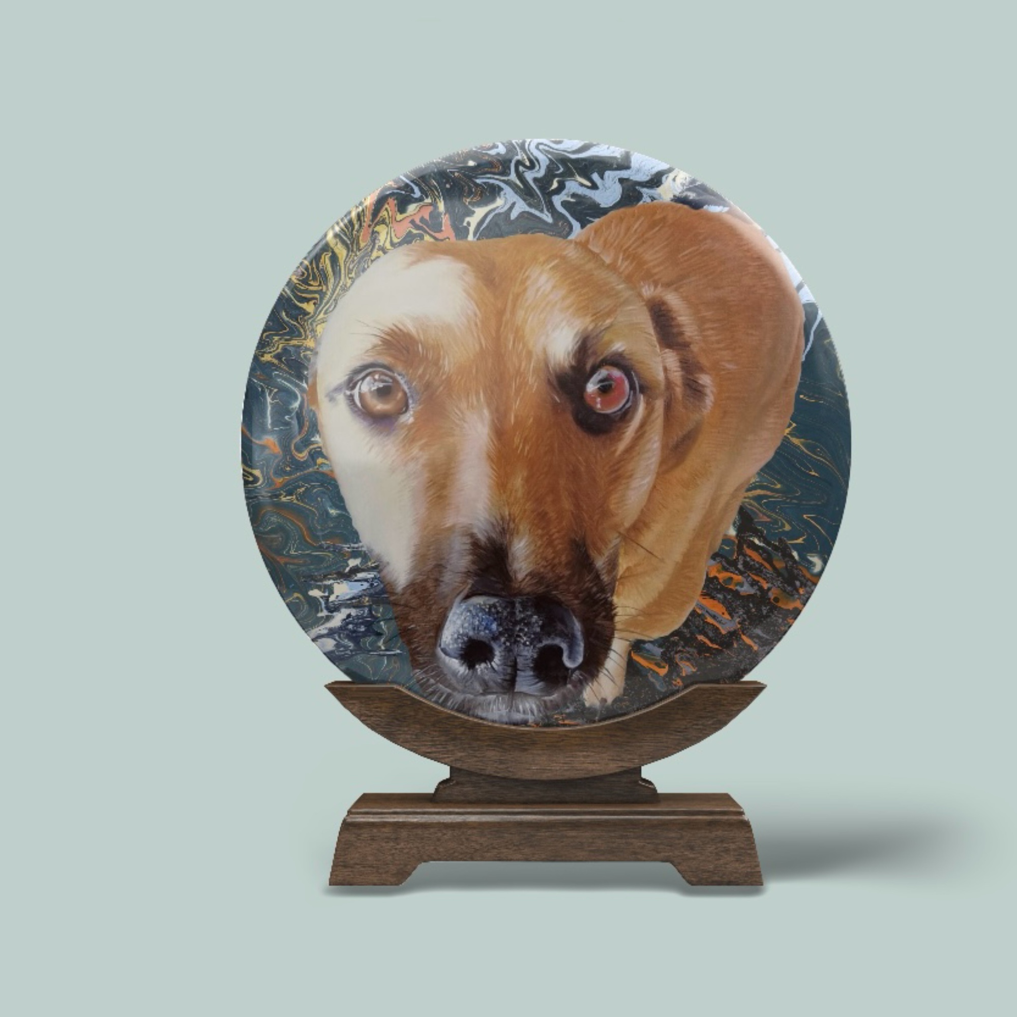 Decorative Plate with pet portrait